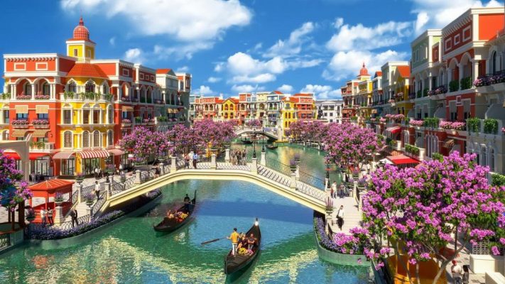 Venice river in Grand World Phu Quoc will help tourists realize their dreams of visiting this boot shaped country
